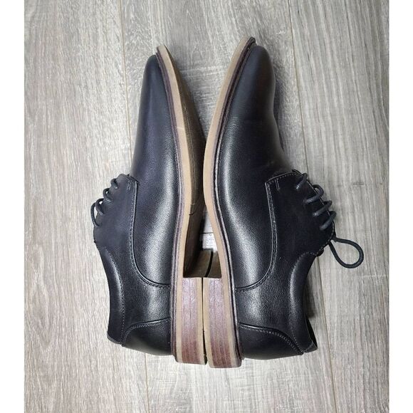 Hugo Vitellini mens Plain black dress shoes size 9 - Picture 4 of 7